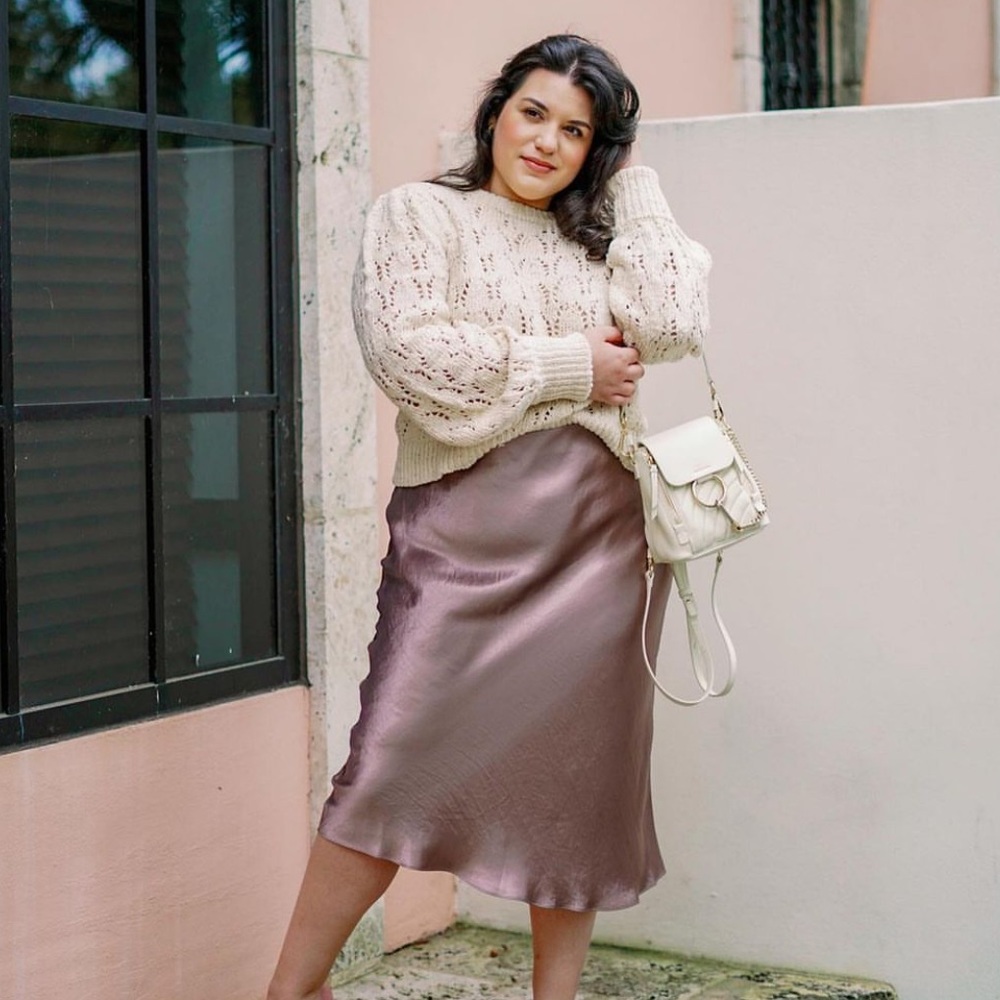 Artizia Babaton Slip Satin MIDI Skirt Size 12